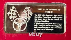 1977 Franklin Mint Sterling Silver Ingot 1932 Alfa Romeo OVER 1 OZ ORIGINAL PACK
