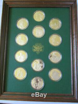 1977 Franklin Mint Sterling Silver Ltd Edition GSA Girl Scout Oath Medals RARE