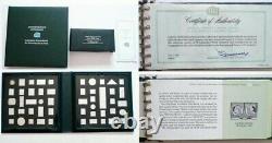 1977 Franklin Mint World's Greatest Stamps Sterling Silver Proofs 540gr