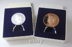 1977 Jimmy Carter. 999 Fine Silver & Bronze Presidential Inaugural Medal Set