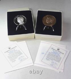 1977 Jimmy Carter. 999 Fine Silver & Bronze Presidential Inaugural Medal Set