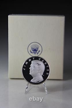 1977 Jimmy Carter. 999 Fine Silver & Bronze Presidential Inaugural Medal Set