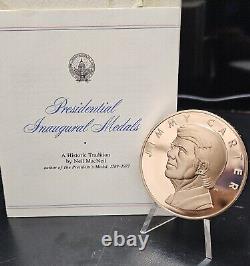 1977 Jimmy Carter. 999 Fine Silver & Bronze Presidential Inaugural Medal Set