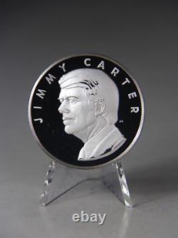 1977 Jimmy Carter. 999 Fine Silver & Bronze Presidential Inaugural Medal Set