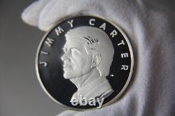 1977 Jimmy Carter. 999 Fine Silver & Bronze Presidential Inaugural Medal Set