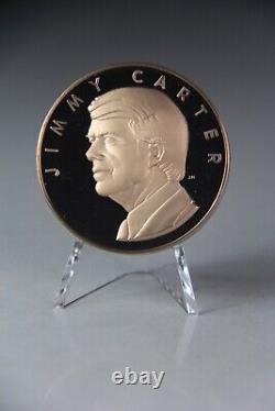 1977 Jimmy Carter. 999 Fine Silver & Bronze Presidential Inaugural Medal Set