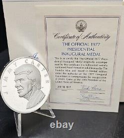 1977 Jimmy Carter. 999 Fine Silver & Bronze Presidential Inaugural Medal Set