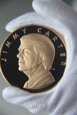 1977 Jimmy Carter. 999 Fine Silver & Bronze Presidential Inaugural Medal Set