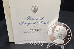 1977 Jimmy Carter. 999 Fine Silver & Bronze Presidential Inaugural Medal Set