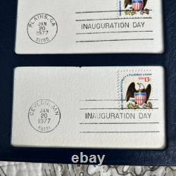 1977 Jimmy Carter Official Inaugural Medal. 999 Fine Proof Silver Stamps And +