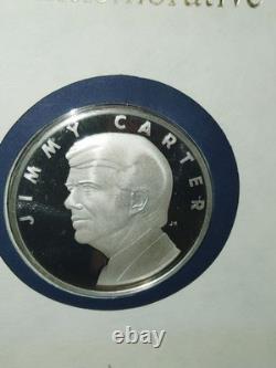 1977 Jimmy Carter The Official Inaugural Day Silver Proof Medal Commemorative