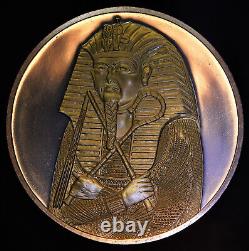 1977 King Tut Mummy Franklin Mint Gold EP Cairo Egypt 925 Silver round C4059