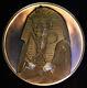 1977 King Tut Mummy Franklin Mint Gold Ep Cairo Egypt 925 Silver Round C4059