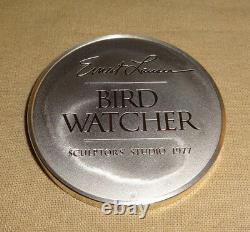 1977 Sculptors Studio BIRD WATCHER. 925 Sterling Silver Medal Round Proof