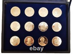 1978 Franklin Mint Medallic Commemorative Society International 12 Silver Set