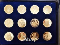 1978 Franklin Mint Medallic Commemorative Society International 12 Silver Set