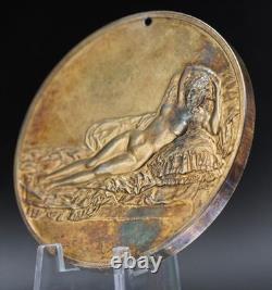 1978 Franklin Mint Nude Maja Francisco Goya TONED 2oz 925 Silver round bar C5852