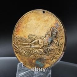 1978 Franklin Mint Nude Maja Francisco Goya TONED 2oz 925 Silver round bar C5852