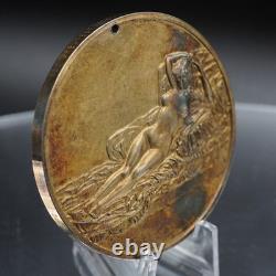 1978 Franklin Mint Nude Maja Francisco Goya TONED 2oz 925 Silver round bar C5852