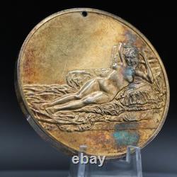 1978 Franklin Mint Nude Maja Francisco Goya TONED 2oz 925 Silver round bar C5852