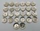 1978 Franklin Mint Sterling Silver Floral Alphabet 26 Plates 8.2 Ozt Fine Silver