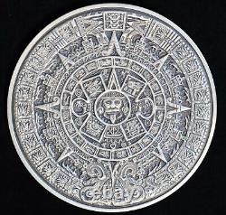 1978 Mayan Aztec Calendar Sterling Silver Round Medal 3 Franklin Mint 293.3g