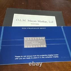 1978 OLM Macan Markar Ltd Colombo Sri-Lanka Franklin Mint Sterling Silver Bar