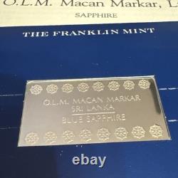 1978 OLM Macan Markar Ltd Colombo Sri-Lanka Franklin Mint Sterling Silver Bar