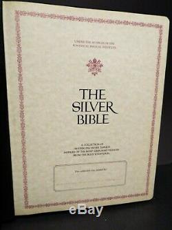 1978 The Silver Bible by the Franklin Mint, Full Leather Binding- 57 ounces