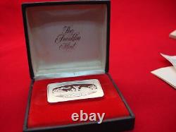1979 FRANKLIN MINT XMAS INGOT 1000 GRAINS STERLING SILVER PROOF With0B/PAPERS