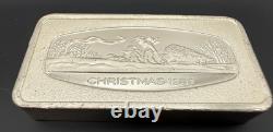 1979 Franklin Mint Christmas Ingot Sterling Silver 1000 Grains / 2.3 Oz No Box