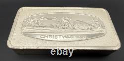 1979 Franklin Mint Christmas Ingot Sterling Silver 1000 Grains / 2.3 Oz No Box