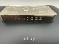 1979 Franklin Mint Christmas Ingot Sterling Silver 1000 Grains / 2.3 Oz No Box