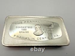 1979 Franklin Mint Christmas Ingot Sterling Silver 1000 Grains / 2.3 Oz No Box