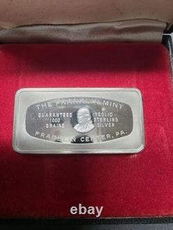 1979 Franklin Mint Christmas Ingot Sterling Yule Tree 1000 Grains