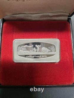 1979 Franklin Mint Christmas Ingot Sterling Yule Tree 1000 Grains