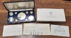 1979 Republic Of Panama Silver Proof Set Box & COA Franklin Mint