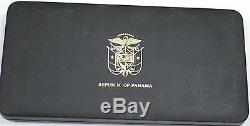 1979 Republic of Panama Gem Proof Set Three Coins are Silver Franklin Mint