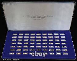 1980 FM Sterling Silver 63pc Classic Car Miniature Collection with Box & COA