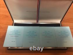 1980 OLYMPIC POSTAGE STAMPS, STERLING SILVER Franklin mint
