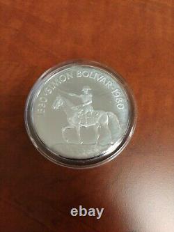 1980 Panama 20 Balboas Franklin Mint Silver Proof Coin withCOA