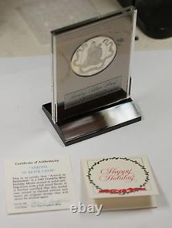 1980 The Holy Family. 925 Sterling Silver Proof Franklin Mint Holiday Medal