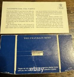 1981 Franklin Mint Classic Car Museum Sterling Silver Collection Set Of 6