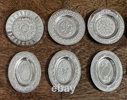 1981 Franklin Mint Set of 25 Antique English Silver Miniature Plate Collection