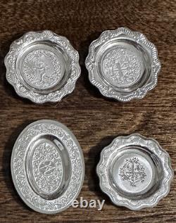 1981 Franklin Mint Set of 25 Antique English Silver Miniature Plate Collection
