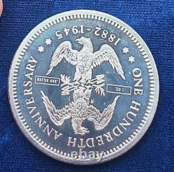 1982 FDR 100th Anniv. 1 oz. 999 Fine Silver Round Plus First Day Stamp OGP Toner