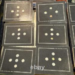 1982 Franklin Mint Miniature US Coins 58 Sterling Silver 1 Copper W Display Case