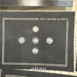1982 Franklin Mint Miniature US Coins 58 Sterling Silver 1 Copper W Display Case