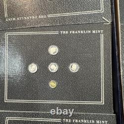 1982 Franklin Mint Miniature US Coins 58 Sterling Silver 1 Copper W Display Case