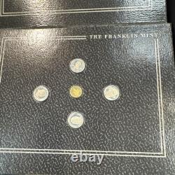 1982 Franklin Mint Miniature US Coins 58 Sterling Silver 1 Copper W Display Case